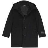 Load image into Gallery viewer, Boys Long Wool Blend Coat with Set-In Sleeves &amp; Back Slit
