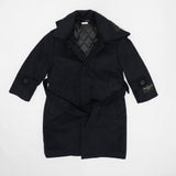 Load image into Gallery viewer, Boys Long Wool Blend Coat with Set-In Sleeves &amp; Back Slit
