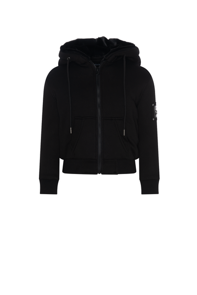 Boys Fur Lined Jacket With Kangaroo Pockets