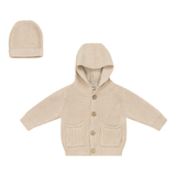 Load image into Gallery viewer, Baby Rib Hooded Jacket With Hat
