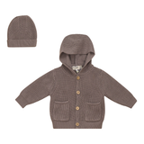 Load image into Gallery viewer, Baby Rib Hooded Jacket With Hat
