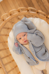 Load image into Gallery viewer, Baby Rib Hooded Jacket With Hat
