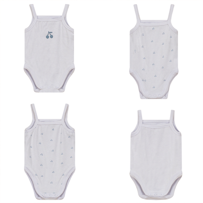 Baby Rib Undershirts With Cherry Print