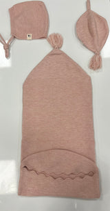 Load image into Gallery viewer, Baby Knitted Bonnet Cacoon And Lovey Set
