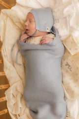Load image into Gallery viewer, Baby Knitted Bonnet Cacoon And Lovey Set
