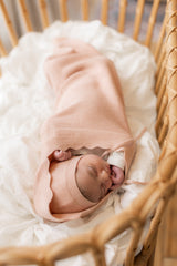 Load image into Gallery viewer, Baby Knitted Bonnet Cacoon And Lovey Set

