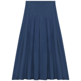 Load image into Gallery viewer, Midi Denim Pleated Skirt
