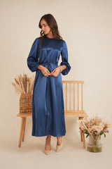 Load image into Gallery viewer, Ladies Dress A-line, with self spaghetti belt, back zipper, Lining
