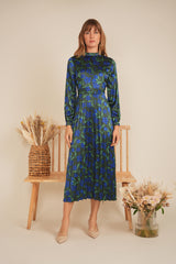 Load image into Gallery viewer, Ladies Dress Cut on waist , skirt pleated all around, back zipper, Lining
