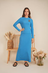 Load image into Gallery viewer, Ladies 2 PC set, streight long skirt, regular top
