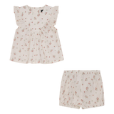 Load image into Gallery viewer, Baby Set Marrowedge at Ruffle Cap Sleeve Back Buttons Elastic Pants
