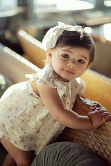 Load image into Gallery viewer, Baby Set Marrowedge at Ruffle Cap Sleeve Back Buttons Elastic Pants
