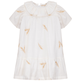 Load image into Gallery viewer, Girls Dress Marrowedge at Ruffle and Sleeve Hem Lace Around Neck Back Zipper
