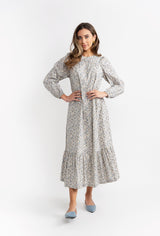 Load image into Gallery viewer, Teen Dress Front Plaquet with Buttons Elasic Cuffs Self Fabric Binding
