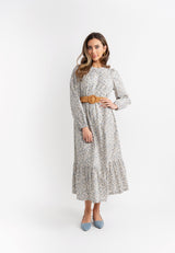 Load image into Gallery viewer, Teen Dress Front Plaquet with Buttons Elasic Cuffs Self Fabric Binding
