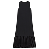 Load image into Gallery viewer, Lady jumper , no sleeves, big ruffle, back zipper
