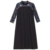 Load image into Gallery viewer, Girls Dress Elastic Bands at Bust semi Mock neck
