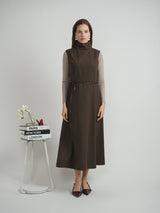 Load image into Gallery viewer, Ladies MIDI Jumper Spagety Belt Invisible Back Zipper
