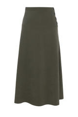 Load image into Gallery viewer, Ladies Skirt MIDI fourth Buttons on top side Invisible Side Zipper
