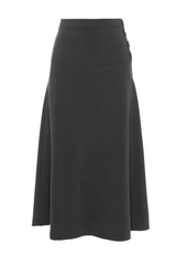 Load image into Gallery viewer, Ladies Skirt MIDI fourth Buttons on top side Invisible Side Zipper
