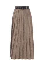 Load image into Gallery viewer, Double Belted Pleated Skirt

