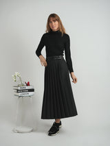 Load image into Gallery viewer, Double Belted Pleated Skirt
