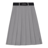 Load image into Gallery viewer, Ladies Pleated Skirt (topstish pleats inside) Grosgrain Ribbon BELT w/Plastic Buckle

