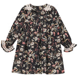 Load image into Gallery viewer, Girls Dress Offwhite ruban around cuffs collar Front Buttons
