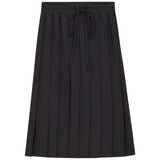 Load image into Gallery viewer, Teen Skirt MIDI Knife Pleats Spagetty Self For String Elastic Waist
