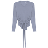 Load image into Gallery viewer, Ladies Ribbed Wrapping Tie Top
