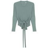 Load image into Gallery viewer, Ladies Ribbed Wrapping Tie Top
