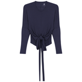 Load image into Gallery viewer, Ladies Ribbed Wrapping Tie Top
