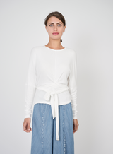 Load image into Gallery viewer, Ladies Ribbed Wrapping Tie Top
