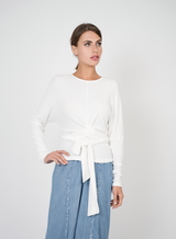 Load image into Gallery viewer, Ladies Ribbed Wrapping Tie Top
