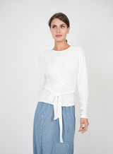 Load image into Gallery viewer, Ladies Ribbed Wrapping Tie Top
