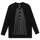 Load image into Gallery viewer, Ladies Maternity Ribbed Henley Top
