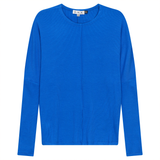 Load image into Gallery viewer, Ladies Knit Crew Neck Dolman Top With Center Seam
