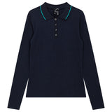 Load image into Gallery viewer, Ladies Ribbed Henley Collar Tee
