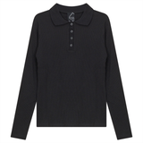 Load image into Gallery viewer, Ladies Ribbed Henley Collar Tee
