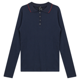 Load image into Gallery viewer, Ladies Ribbed Henley Collar Tee
