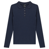 Load image into Gallery viewer, Ladies Ribbed Henley Collar Tee
