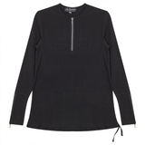 Load image into Gallery viewer, Ladies Ribbed Henley Maternity Top
