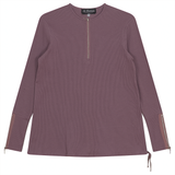 Load image into Gallery viewer, Ladies Ribbed Henley Maternity Top
