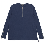 Load image into Gallery viewer, Ladies Ribbed Henley Maternity Top
