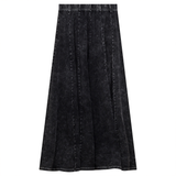 Load image into Gallery viewer, Ladies Mineral Wash Panel Midi Skirt
