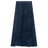 Load image into Gallery viewer, Ladies Mineral Wash Panel Midi Skirt
