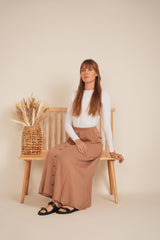 Load image into Gallery viewer, Ladies Maxi Gauze Button Skirt
