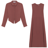 Load image into Gallery viewer, Ladies Bolero Midi Shirt Dress
