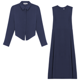 Load image into Gallery viewer, Ladies Bolero Midi Shirt Dress
