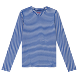 Load image into Gallery viewer, Ladies V Neck Striped Tee
